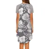 Kadın Annelik Emzirme Elbiseleri Kısa Kollu Çiçek Baskı Patchwork Etek Elbise Hamile Kadınlar için Hamile Giyim Q0713