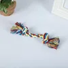 Pets Dog Cotton Chews Knot Toys colorful Durable Braided Bone Rope 18CM Funny dogs cat Toy DH5487