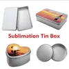 Creative 3 Styles Sublimation Tin Boxes Candy Can Makeup Storage Box Blank DIY PO Festival 선물을위한 선물 8672452