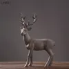 Nordic Light Luxury Simulation Elk Deer Decoration Resin Crafts Creative Living Room TV Wine Cabinet Desktop Home Decorations 210414