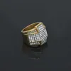 Mens Hip Hop Stones Ring Jewelry Gold Plated Rhinestone Cross Fashion Stainles Steel Rings For Men