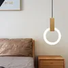 Trappa sovrum sovrum hängande lampa led ring pendellampor nordisk bar mot restaurang hängslampor1501382
