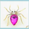 Unique Design Spider Cz Diamond Brooch Attractive Crystal Pin For Women Men Fine Jewelry Gift 9Iopx Pins Yhgd0