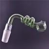 14 mm 18 mm macho hembra colorido grueso pyrex espiral vidrio plataforma petrolera bong tazón para fumar bongs de vidrio de agua bong