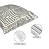 Кремовые и серая наволочка домашняя декоративная геометрическая простая подушка бросает подушку для полиэфирной двусторонней печати подушки/декоративность