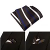 5 STÜCKE Herren Taschentuch Quadratische Tasche Polyester Mode Streifen Anzug Taschenhandtuch Formale Hanky ​​Business Blue Patchwork 25 * 25cm