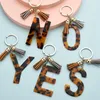 letter resin keychain