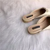 Slippers Summer Single Shoes 6-style Woman Cane Weave Breathable Straw Mules Moccasins Bow Slip-on Flats Sandals Women Flip Flop