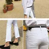 Colorfaith Neue Frauen Sommer Herbst Jeans Lässige Hohe Taille Hose Zerrissene Denim Modische Weiße Knöchellange Hosen J3098 210413