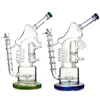 거대한 Recycler Hookahs Sidecar 12inch Glass Bongs 큰 물 파이프 Bubbler Mobius Matrix Perc Dab Rig 14.5mm Female Joint With Bowl WP558