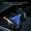 LED-verlichting Auto Asbak Hoge Vlam Retardant Auto Asbak Fireproof Materiaal Q9QD 210724