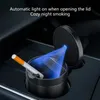 LED Belysning Bil Ashtray Hög Flamskyddsmedel Auto Ashtray Fire Fast Material Q9QD 210724