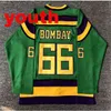 Nikivip Maillot de hockey Mighty Ducks Movie pour jeunes enfants # 33 Greg Goldberg # 96 Charlie Conway # 99 Adam Banks # 66 Gordon Bombay Maillots cousus Blanc