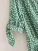 Vestidos de verão feminino com laços curtos e decote em v fresco feminino fresco chiffon floral vestido magro com cintura elástica 210507