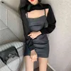 Lucyever Korean Office Style Sexy Dresses Women Fashion Hollow Turndown-collar Dress Woman Summer Slim Vestidos Ladies 210521