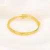 Bangle 2 pcs cor ouro bonito pulseira de bebê de alta qualidade ajustável crianças gargalhes simples na moda jóias midesta áfrica África Presente