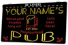 LX1033 Your Names Wijk Pub Waar Good Friends Hang Cold Beer hier Licht teken Dual Color 3D Gravure