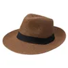 Newbeach Straw Caps Party levererar utomhus semester hatt mode unisex hattar sommar sol gräs flätat fedora trilby bred brim cap ewc7412