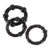 Cockrings 3Pcs Silicone Beaded Penis Rings Delaying Ejaculation Cock Lock Constriction Donuts Sex For Men 1123