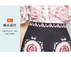 Fashion Runway Summer 2 Piece Set Women Off Shoulder Ruffles Floral Print Shirt Toppar + Hög Waist Wide Leg Shorts 210506