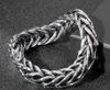 Style Masculin 17MM Large Gourmette Bracelet En Acier Inoxydable Couleur Argent pour Hommes 8.66 pouces 121g poids