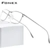 Titanium Alloy Glasses Frame Men Square Myopia Prescription Eyeglasses Frames 2021 Full Optical Korean Eyewear 8105