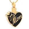 Always In My Heart Memorial Urns Cremation Jewelry Pendant Necklaces For Ashes Mom Women Girls Chains