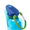 700ml återanvändbar vikningsvattenflaska Sportresor Portable läcktät hopfällbar dryckeskapet för utomhus 210423