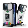 Mobile Cases TPU PC 2 IN 1 ShockProof Slide Window Bultin Kickstand Phone Case for IPhone 134325308