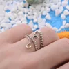 Pierścienie klastra osobowość punkowa srebrna ośmiornica otwierająca regulowana pierścień moda impreza midi wspólny urok kreatywny prezent biżuterii