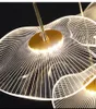 Nordic minimalist restaurant lotus leaf pendants Lamp living room vill high rise duplex pendant lighting stairs home decor lights