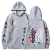 Атака на Titan женщин Hoodie Harajuku Print Anime Hoodies Men Hoody Streetwear Tops Толстовка женская одежда Y211122