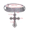 Anhänger Halsketten Luxus Kreuz Aussage Halskette 2022 Big Strass Choker Maxi Kristall Collier Femme Schmuck Collares