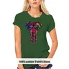 Męskie koszulki LED T Shirt Dźwięk Aktywowany Light Up Funny Elephant Men 2021 Moda Styl T-shirt