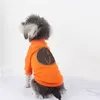 Casual cão camisola clássico padrão de couro impresso cães casacos de animal de estimação roupas de algodão outono inverno camisolas corgi bulldog