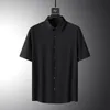 Men's Polos 2022 Menswear M-8xl Ice Silk T-shirt Large Temperament Mens Shirt Short Sleeve Batch