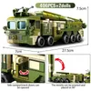 City WW2 Ballistic Missile Trucks Model Bricks Military Battle Army Car Vehicle Building Blocks Figures Toys For Children Kids X0902