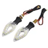 Paire de clignotants LED pour motos 12V, clignotant stroboscopique, lampe bleue ambre universelle