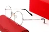 نظارة شمسية ريترو إطارات إكسسوارات العينين بيضاوية الكاملة واضحة الذهب النظارات