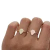 Wedding Rings Fashion Silver Gold Rose 3 Colors Open Adjust Delicate Chain Ring Tear Drop Shape Charm 925 Sterling Women Gift