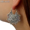 Boucles d'oreilles en métal pour femmes, Punk, en alliage, gitane, Tribal, ethnique, cerceau, Mandala, bohème, bijoux 266u