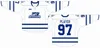CeDH Custom 1997 98–2006 07 OHL Herren Damen Kinder Weiß Blau Schwarz Grau gesticktes Ontario Hockey League-Trikot der Mississauga Steelheads