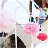 Decorative Wreaths Festive Home & Gardenwholesale- 1Pcs Largr 12Inch Props Decoration Flowers For Car Supplies Tissue Paper Pom Poms Wedding
