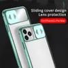 Deslize a lente da câmera Caixas de telefone celular magnético para iphone 11 pro máximo 12 mini xr x xs max 8 7 mais metal proteger tampa com espelho