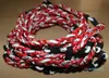 Art corde tressée cordes Baseball blanc avec point rouge sport germanium titane tornade tressé necklaces1661655
