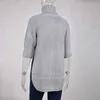 Lossky Pullover Frauen Herbst Winter Damen Turtlneck Pullover Lange Kleidung Plus Größe Warme Unregelmäßig Gestrickte Streetwear Weibliche 210922