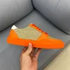 Ollie Sneaker Gelb Orange Grün Jacquard Textil bedruckte Schuhe Canvas Wildleder Kalbsleder Designer Casual Skateschuh