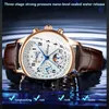 Armbandsur Ailang Top Men's Mechanical Watch Multifunktionell månfas 24 timmar Rostfritt stål Business Automatic Watches269T