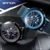 Fashion Sports Car Quartz Watch Fajne Mężczyźni Dominujący Casual Zegarki Zegarki Kształt Opon Wodoodporny Rotate Gyro Wristwatch Wysokiej Jakości Luksus