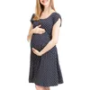 Dress Women's Pregnant Nursing Baby Maternity Joint Polka Dot Printing Outwear Dress robe femme Clothes for pregnant women Q0713